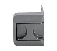 Alomejor Zinc Alloy Home Security Door Latch, Childproof Reinforcement Lock for Internal Doors, with Arc Design (Iron Gray)
