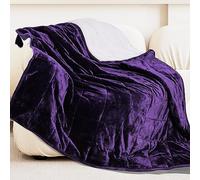 Alomidds Weighted Blanket 15 lbs/20 lbs| 48''x72'', Twin Size, for 140-150lbs Individual, Heavy Blanket Premium Cotton Material with Glass Beads| Grey (Grape Purple, 20lbs-60''x80'')