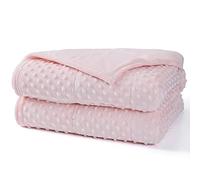 Alomidds Weighted Blanket, Luxury Velvet Weighted Blankets for Adults and Kids,Warm and Breathable Soft and Comfort Minky, Cute Heavy Blanket with Premium Glass Beads (36"x48" 5LBS, Pink)