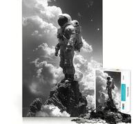 Alone Astronaut 1000 Jigsaw Puzzle Mental Fun Game Seamless Fit Precise Pieces Relaxing Indoor Group Activity (38x52cm)