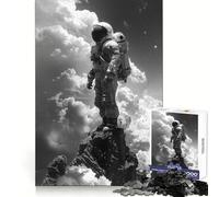 Alone Astronaut 1000 Piece Jigsaw Puzzles for Adults Teenagers Focus Training Quiet Recreation Fine Edges Joyful Xmas (50x75cm)