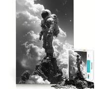 Alone Astronaut Adults 1000 Piece Jigsaw Puzzle Think Exercise Game Zero Gap Bonding Activity for Loved Ones (38x26cm)