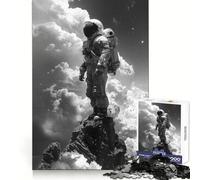 Alone Astronaut Jigsaw Puzzle for Adults 1000 Pieces Mind Power Restful Escape Uniform Edges Best Gift (38x26cm)