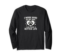 Alone but Happy, Quiet, Funny Dog Quote, Parent, Cuddle Long Sleeve T-Shirt