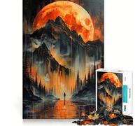 Alone in Golden Landscape 1000-piece Jigsaw Puzzles Think Exercise Game Tight Interlock No Gaps Interactive Brain Challenge for Home (38x52cm)