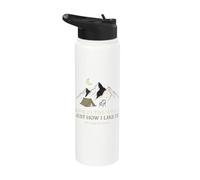 Alone in The Woods Solo Camping Wilderness & Nature Lover Stainless Steel Insulated Water Bottle