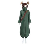 Alone Low Cosplay Costume Game Nightmares Dark Green Adult Jumpsuit with Glasses Hat Halloween Uniform