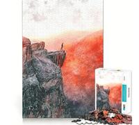 Alone on The Mountain 1000 Jigsaw Puzzle Cognitive Fun Play Clean Cut Sturdy Components Quiet Time Mind Exercise at Home (50x75cm)