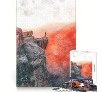 Alone on The Mountain 1000 Teenager Pieces Jigsaw Puzzle Boost Memory Happy Idle Time Quality Cut Chic Xmas Gift (38x52cm)