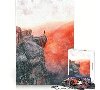 Alone on The Mountain Jigsaw 1000 Pieces for Teenagers Thinking Skill Mindful Escape Neat Edges (38x26cm)