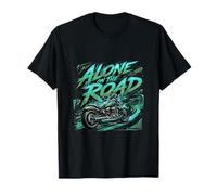 Alone On The Road Biker Freedom Graphic T-Shirt