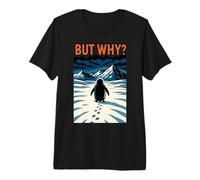 Alone Penguin Journey into Arctic Solitude Premium T-Shirt