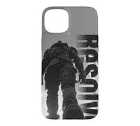 Alone walking the end city silhouette black and white urban art design modern cool men city simple personality Case for iPhone 15 Plus