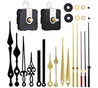 Aloneaka Silent Quartz Clock Movement, Long and Short Shaft with Hands Battery Powered, Wall Clock Mechanism Motor Replacement DIY Repair Parts