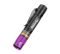 Alonefire SV62 Mini 3W UV Flashlight 365nm Portable Ultraviolet Black Light Very Small for Minerals, Pet Urine Detector, Money Detection with AAA Battery