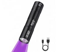 Alonefire SV98 365nm UV Torch Flashlight Small 3W Mini Black Light USB C Rechargeable Money Checker for Pet Urine Detector, Scorpion, Resin Curing, Bed Bug, Fishing, Minerals with Built-in Battery