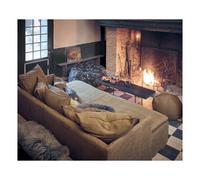 Along Rectangular Burnt Wood Coffee Table Black one size