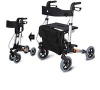 Along Walker Mobility Rollators 4 Wheel with Seat,The Old Man Pushes The Stepper Shopping Cart to Assist The Walking Four-Wheeled Step Folding Can Take The Wheelchair Walker