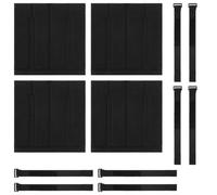 Alongen 4 Pcs Bunk Bed Ladder Pad, with 8 Adjustable Straps Comfort Bunk Bed Ladder Cover with Nonslip Dots on the Bottom for Climbing Black