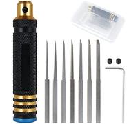 Alongen Model Chisel,Model Scribers Resin Cutting Tool Craping Line Scraping Tool Chisel with 0.1/0.2/0.4/0.6/0.8/1.0/2.0mm Blades for Carving Engraving Cutting