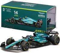 Alonso Aston Martin F1 Model Car Nr 14 With Helmet 2023 12Cm 1/43 Bburago