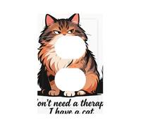 Aloof cat Pattern Unbreakable Polycarbonate Switch Plate-Modern 1 Gang Light Cover for Home Office with Matching Screws