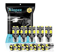 Alopee 10-Pack T10 501 W5W LED Bulb White Extremely Bright Canbus Error Free 12V 10-SMD 5730 Chipsets Car Replacement Bulb For Map Dome Courtesy License Plate Side Marker Light