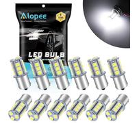 ALOPEE 12-Pack 1156 BA15S 1156NA 7506 1141 1003 1073 White LED Light 12V-DC, 5050 18 SMD Car Replacement For Interior RV Camper Turn Signal Light Lamps Tail BackUp Bulbs