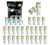 Alopee 30-Pack W5W LED Bulb White 5SMD 5050 Chips 6500K T10 501 Led Bulbs 12V Car Replacement for Map Dome Courtesy Number Plate Dashboard Side Marker Light