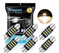 Alopee 36mm 6418 Festoon LED Car Bulb,6461 C5W Bulbs 9-28V 2016 12SMD Warm White No Polarity CANbus 4410 6418 DE3423 for Interior Car Lights Dome Reading Map Trunk Courtesy Light