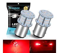 Alopee 382 P21/5W Led Brake Stop & Tail Light Car Bulbs Red 12V-24V Extremely Bright 2016 54SMD Replacement for Car Led Brake Light, Rear Tail Position Bulbs (2-Pack)