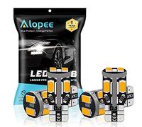 Alopee 4-Pack 501 W5W T10 194 168 2825 Amber Canbus Error Free LED Bulbs 10-SMD 2835 Chipsets 12V Car Replacement Bulb For Map Dome Courtesy License Plate Side Marker Light