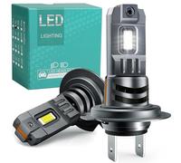 Alopee H7 Led Headlight Bulb, 20000LM 6500K 600% Brighter,120W H7 Headlight Bulb with Fan,Halogen Replacement Bulb,Plug and Play Easy Installation For UTV ATV Offroad Vehicles