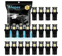 Alopee T10 W5W LED Bulb White 6500K 12V Interior Led Car Bulbs, 20 Pack