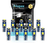 Alopee T5 LED Bulbs White 12V 2721 2723 Replacement - Super Bright Dashboard Lights for Car Instrument Cluster, Door Lights, Compatible with 73 74 37 Models (Pack of 10)
