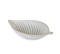 Alora Ceramic Elm Leaf Large Dish Sculptural Decorative Serving Dish