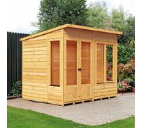 Shire Alora 8X6 Pent Summerhouse With 3 Windows And Interchangeable Configuration