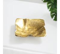 ALORAA Handmade Matte Gold Jewellery Bowl Elegant Aluminium Decorative Tray for Jewellery Keys Potpourri - Ethically Crafted in India - Durable Lightweight Gift Home Décor for Modern Interiors