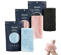 Alorin's Exfoliating Antibacterial Shower Towel, 2026 New Durable Premium Scrub Wash Cloth, 2-in-1 Alorin Shower Towel, Gentle & Eco-Friendly Body Scrubber for All Skin Types (3 Colors)
