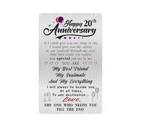 Alotozo 20 Year Wedding Anniversary Card - Happy 20th Wedding Anniversary Cards Gifts for Husband Wife - 20 Years Anniversary Card for Him Her