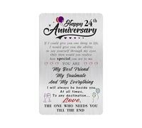 Alotozo 24 Year Wedding Anniversary Card - Happy 24th Wedding Anniversary Cards Gifts for Husband Wife - 24 Years Anniversary Card for Him Her