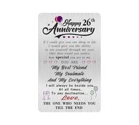 Alotozo 26 Year Wedding Anniversary Card - Happy 26th Wedding Anniversary Cards Gifts for Husband Wife - 26 Years Anniversary Card for Him Her