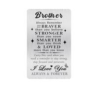 Alotozo Brother Gifts from Sister - to My Brother Metal Wallet Card - Fathers Day Birthday Gift for Brothers
