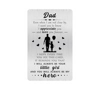 Alotozo Fathers Day Dad Gifts from Daughter - Fathers Day Dad Card - Laser Engraved Wallet Card from Daughter to Father - I Will Always be Your Little Girl