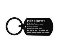 Alotozo Firefighter Gifts - Fireman Keychain for Men Women - Engraved Fire Service Firefighter Appreciation Present - Fire Brigade Thank You Retirement Birthday Keepsake