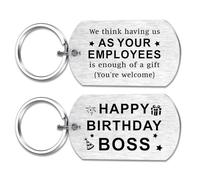 Alotozo Funny Birthday Gifts for Boss Managers - Happy Birthday Keyring Gift for Employer Leader - Happy Boss’s Day Keychain - Having Us As Your Employees Is Enough of a Gift