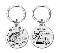 Alotozo Funny Fishing Keyring - Don’t Be a Dumb Bass Fisherman Gag Gift - Birthday or Christmas Fishing Lover Present, Novelty Angler Keepsake, Club Member Gift