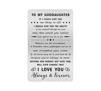 Alotozo Goddaughter Gifts, Wallet Card Inserts to My Goddaughter, Inspirational Gift for God Daughter, Christmas Presents