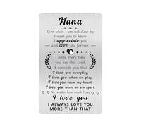 Alotozo Laser Engraved Nana Wallet Card - Mother's Day Birthday Gifts for Nana - I Love You Gifts from Grandchild to Grandmother