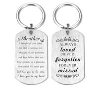 Alotozo Memorial Gifts for Brother Loss - Sympathy Gift for Loss of Brother, Bereavement Keyring, Stainless Steel Keepsake for Grieving Family